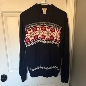 Dockers Festive Red and White Crewneck Sweater